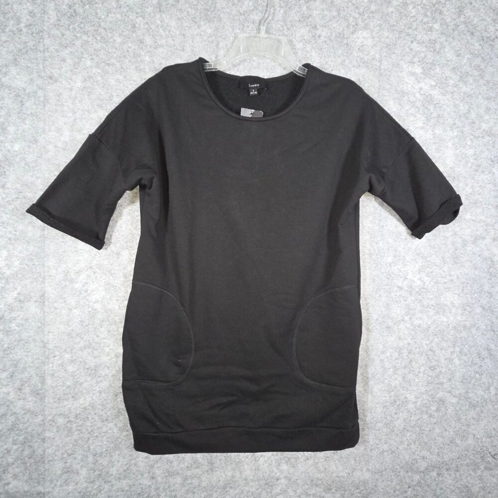 Lumiere NWT Women's Short Sleeve Pullover Tunic Top Black Size S